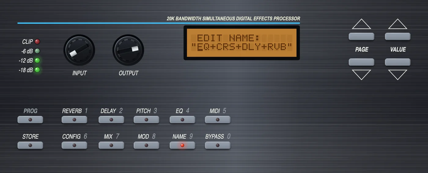 CPU Quad plugin - NAME page, hybrid rack and parameter view